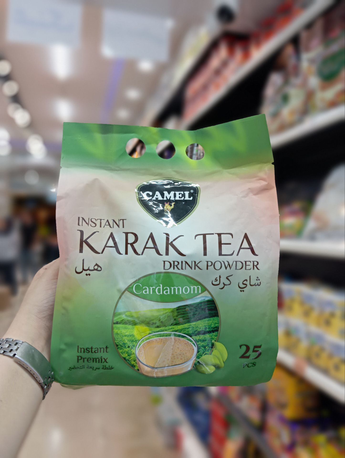 چای کرک فوری (Camel) طعم هل اصل اصل Camel Cardamom Karak Tea