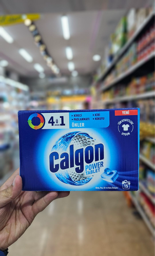 قرص جرم گیر ماشین لباسشویی کالگون calgon بسته 15عددی