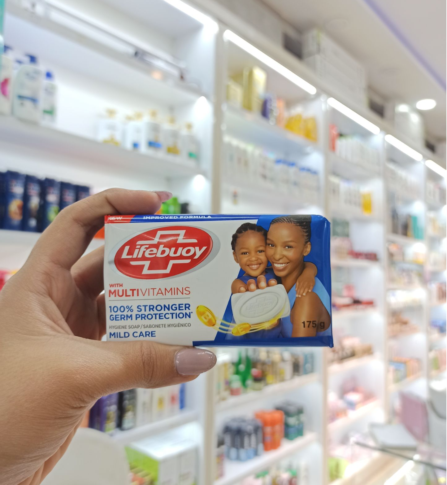 صابون آنتی‌باکتریال لایف‌بوی (Lifebuoy) مدل Mild Care حاوی مولتی‌ویتامین وزن 175 گرم