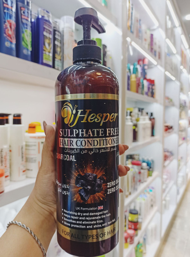 نرمکننده مو بدون سولفات هسپِر مدل زغال فعال (Charcoal) مناسب انواع مو 1000 میل