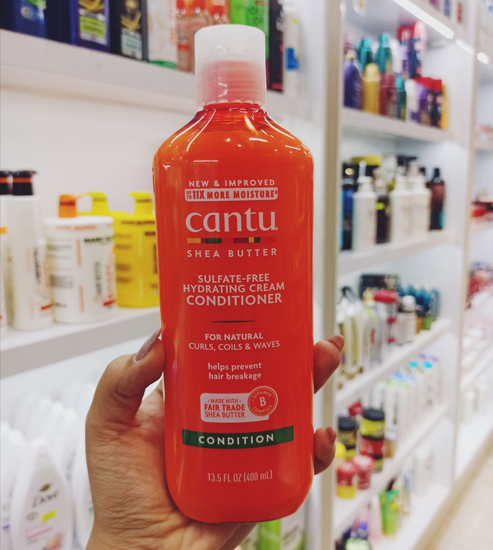 نرم‌کننده مو کانتو Cantu مناسب موهای فر Shea butter مدل Hydrating Cream CONDITIONER
