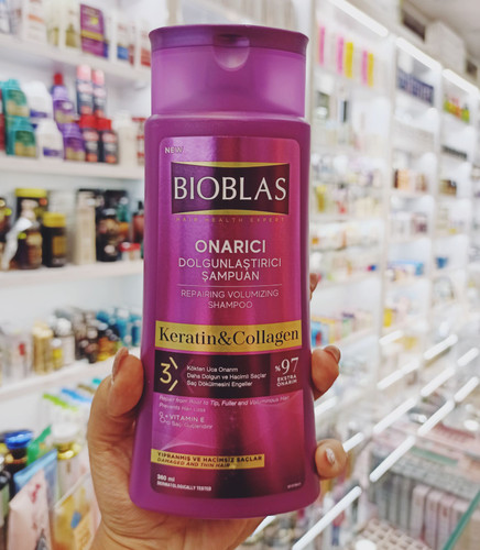 شامپو تقویتکننده بیوبلاس مدل Keratin & Collagen حجم ۳۶۰ میل