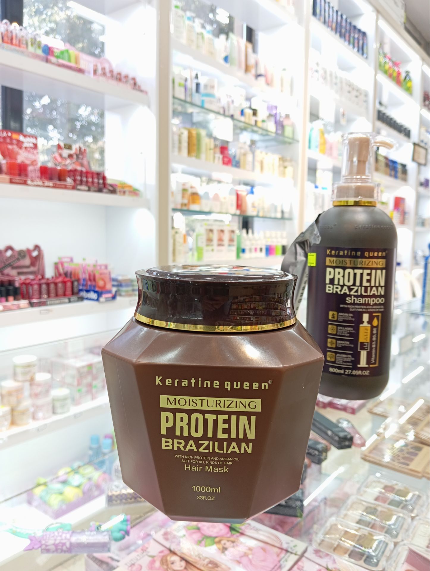 ماسک مو پروتئین اورجینال برند کراتین کوئین برزیل Protein Brazilian حجم 1000 میلی لیتر