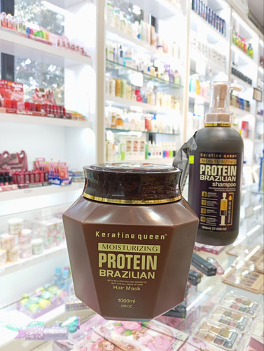 ماسک مو پروتئین اورجینال برند کراتین کوئین برزیل Protein Brazilian حجم 1000 میلی لیتر