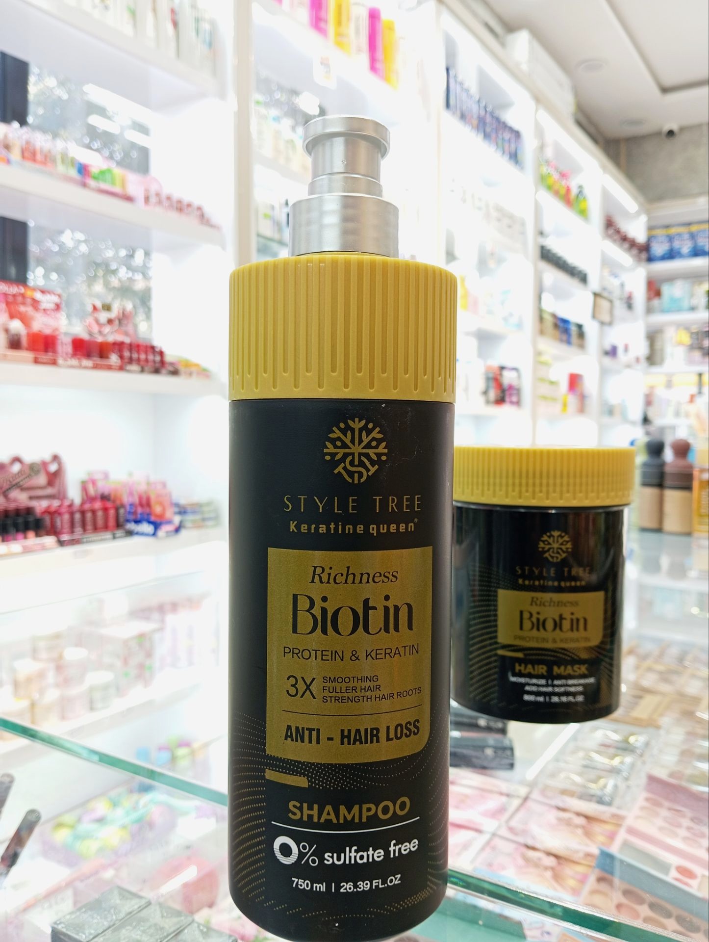 شامپو بیوتین انگلیسی استایل تری Style Tree Biotin بدون سولفات 750 میل