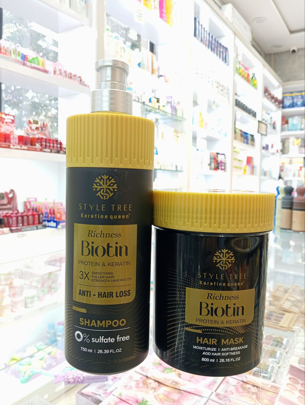 پک شامپو و ماسک بیوتین انگلیسی استایل تری Style tree Biotin