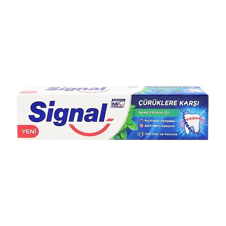 خمیر دندان ضد پوسیدگی Signal سیگنال حاوی عصاره نعناع حجم 100 میلی