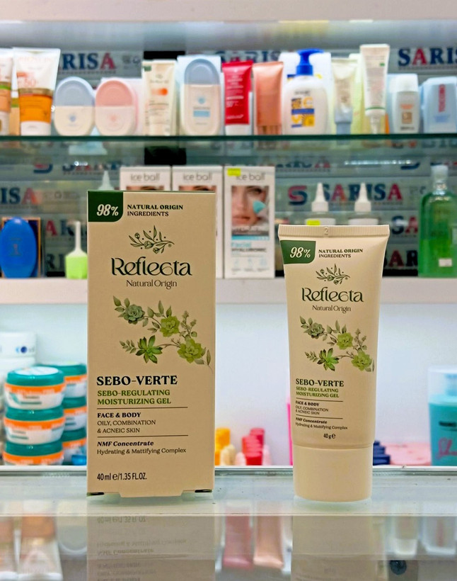 کرم ژل مرطوب کننده رفلکتا مدل Sebo verte مناسب پوست چرب و مختلط حجم ۴۰ میلی لیتر