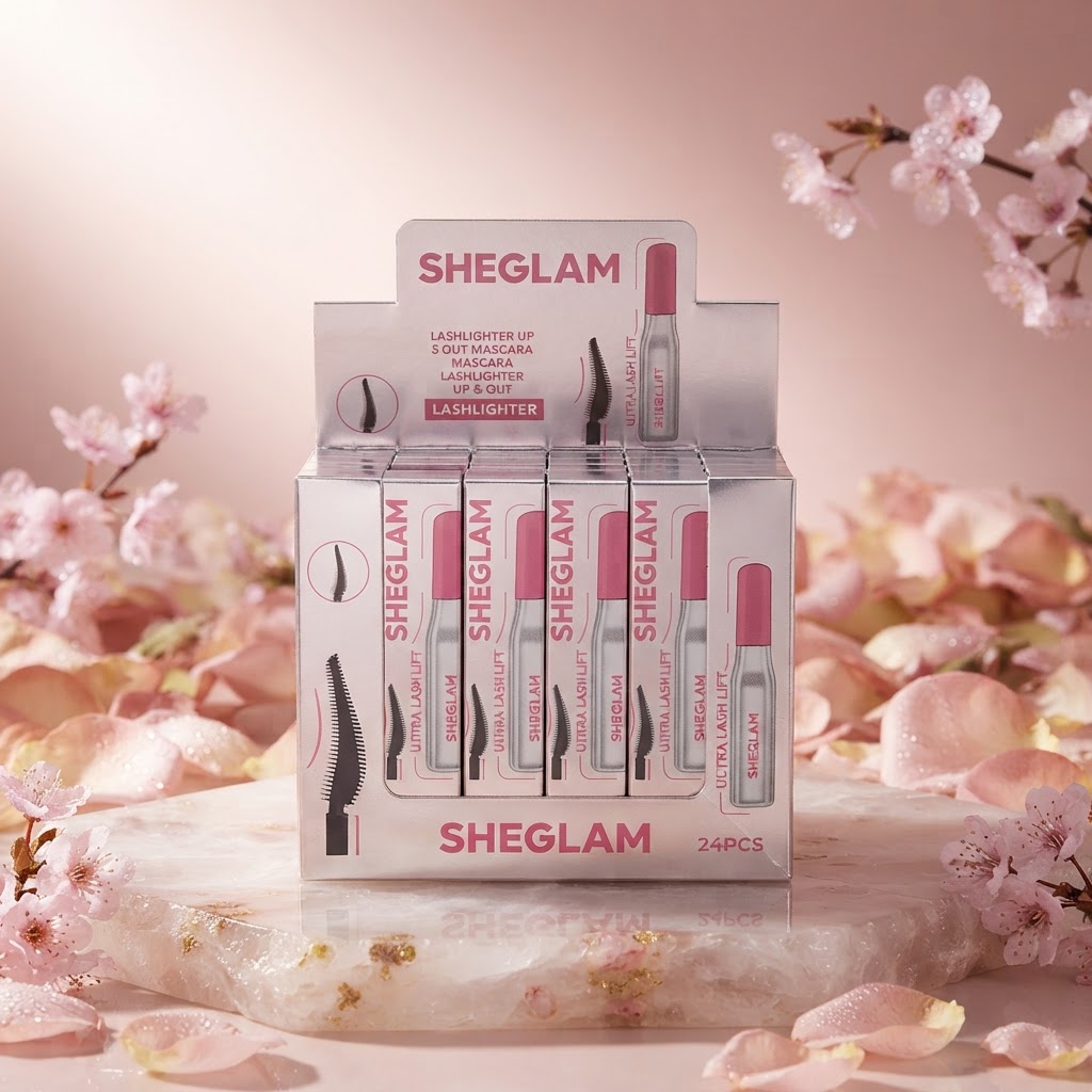 ریمل سوزنی شیگلم SHEGLAM لیفت کننده بلند کننده پرپشت کننده ضد آب + پاک‌کننده ریمل