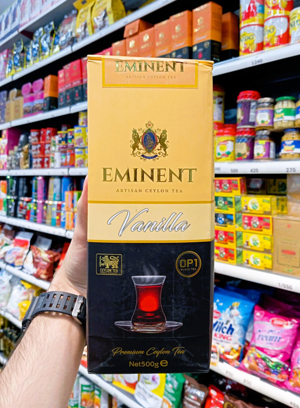 چای سیاه وانیلی امیننت ۵۰۰ گرم – عطر گرم و شیرین وانیل در هر فنجان