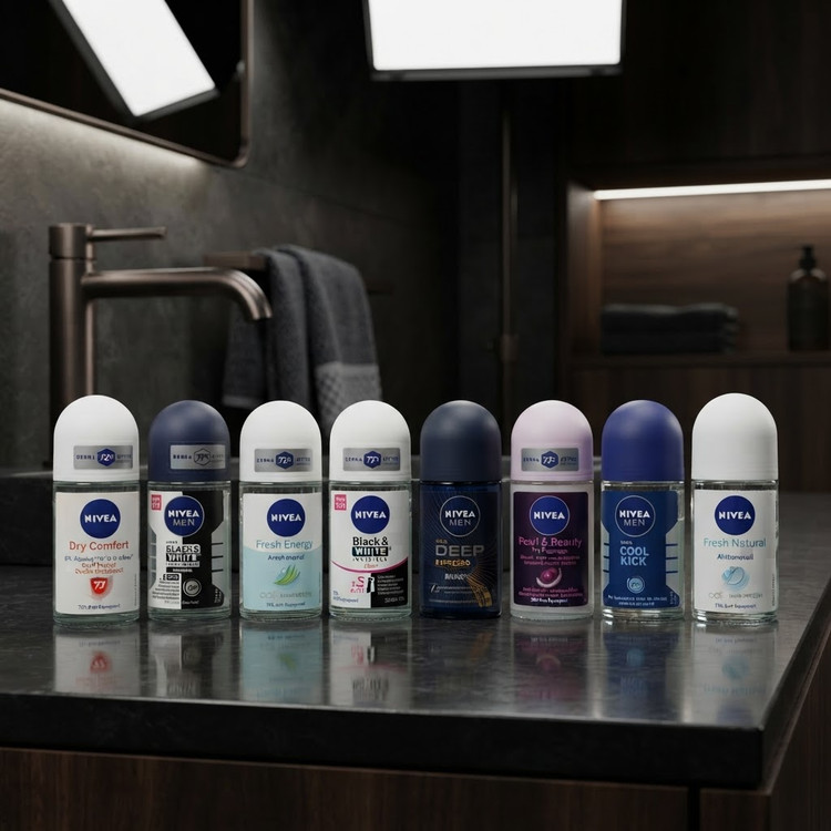 مام رول ضدتعریق نیوآ NIVEA ساخت آلمان ۲۵ میلیلیتر – کنترل تعریق و بوی بدن در ۸ رایحه متنوع (برای انتخاب رایحه مورد نظر تماس بگیرید )