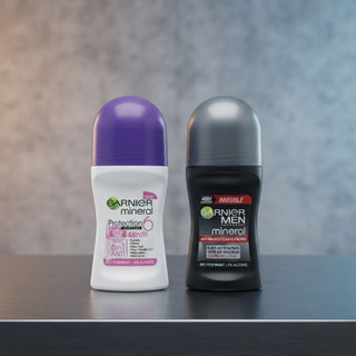مام رول ضدتعریق گارنیر مردانه Invisible و زنانه Cotton Fresh ۵۰ میلیلیتری – دو مدل برای کنترل تعریق و بوی بدن با رایحههای تازه و مردانه/زنانه