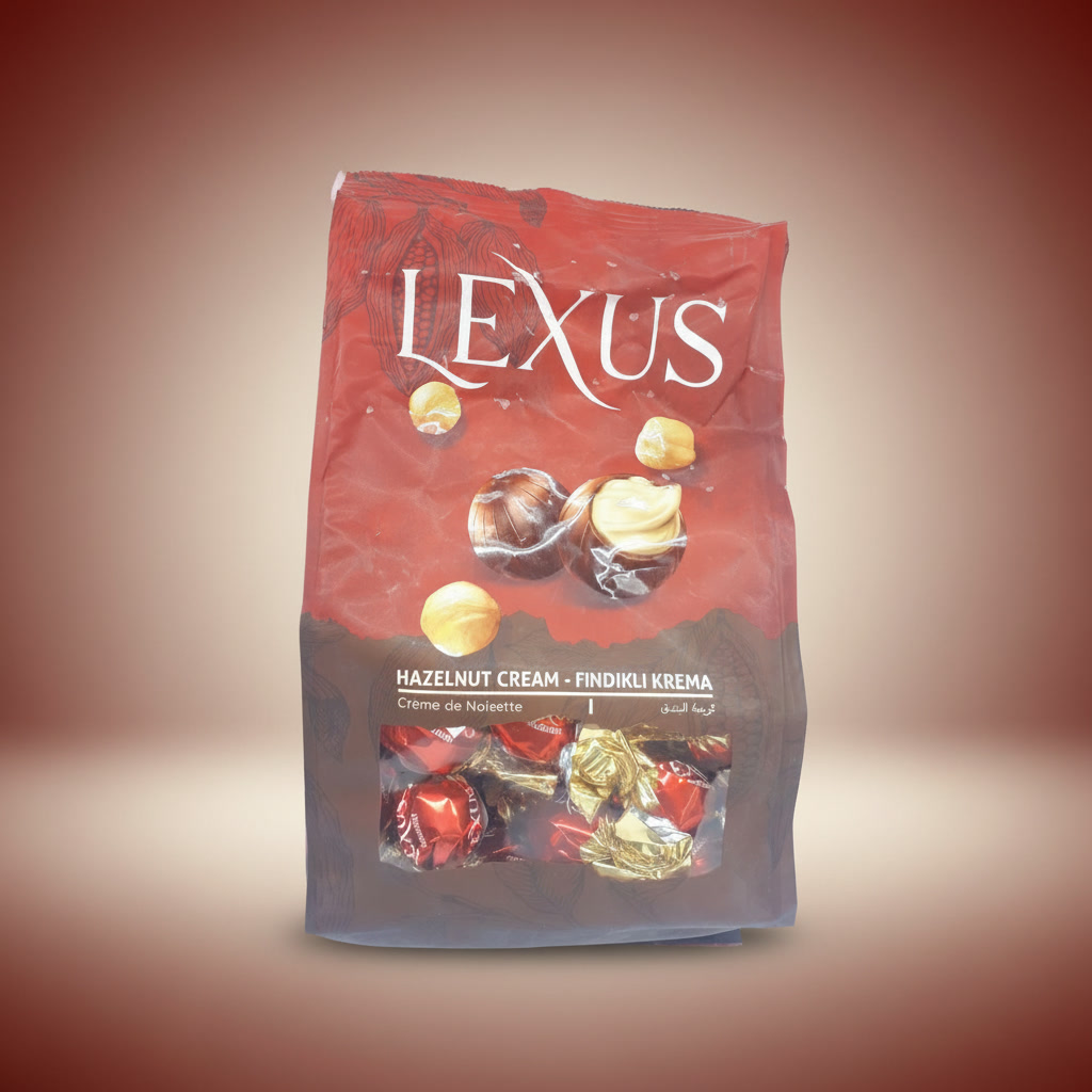 شکلات توپی ANL LEXUS با مغز کرم فندق ۲۰۰ گرم – روکش شکلات شیری و مغز کرمی برای پذیرایی و هدیه