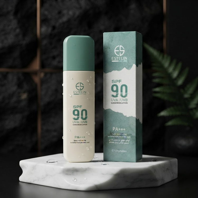 لوسیون ضدآفتاب استلین SPF90 مرطوبکننده و آبرسان ۱۲۰ گرم – محافظت بالا با آبرسانی عمیق برای پوست خشک و حساس