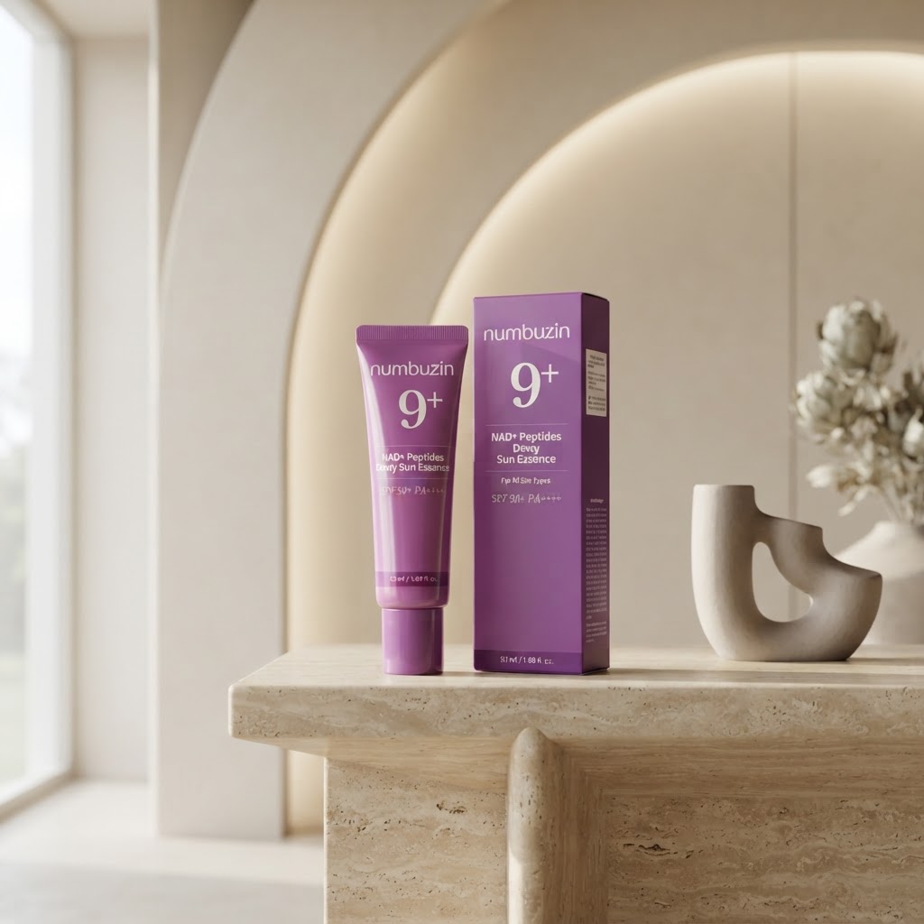 ضدآفتاب نامبوزین شماره ۹ مدل NAD Peptides Dewy Sun Essence ۵۰ میلی‌لیتر – محافظت SPF50+ PA++++ با آبرسانی و خواص ضدپیری